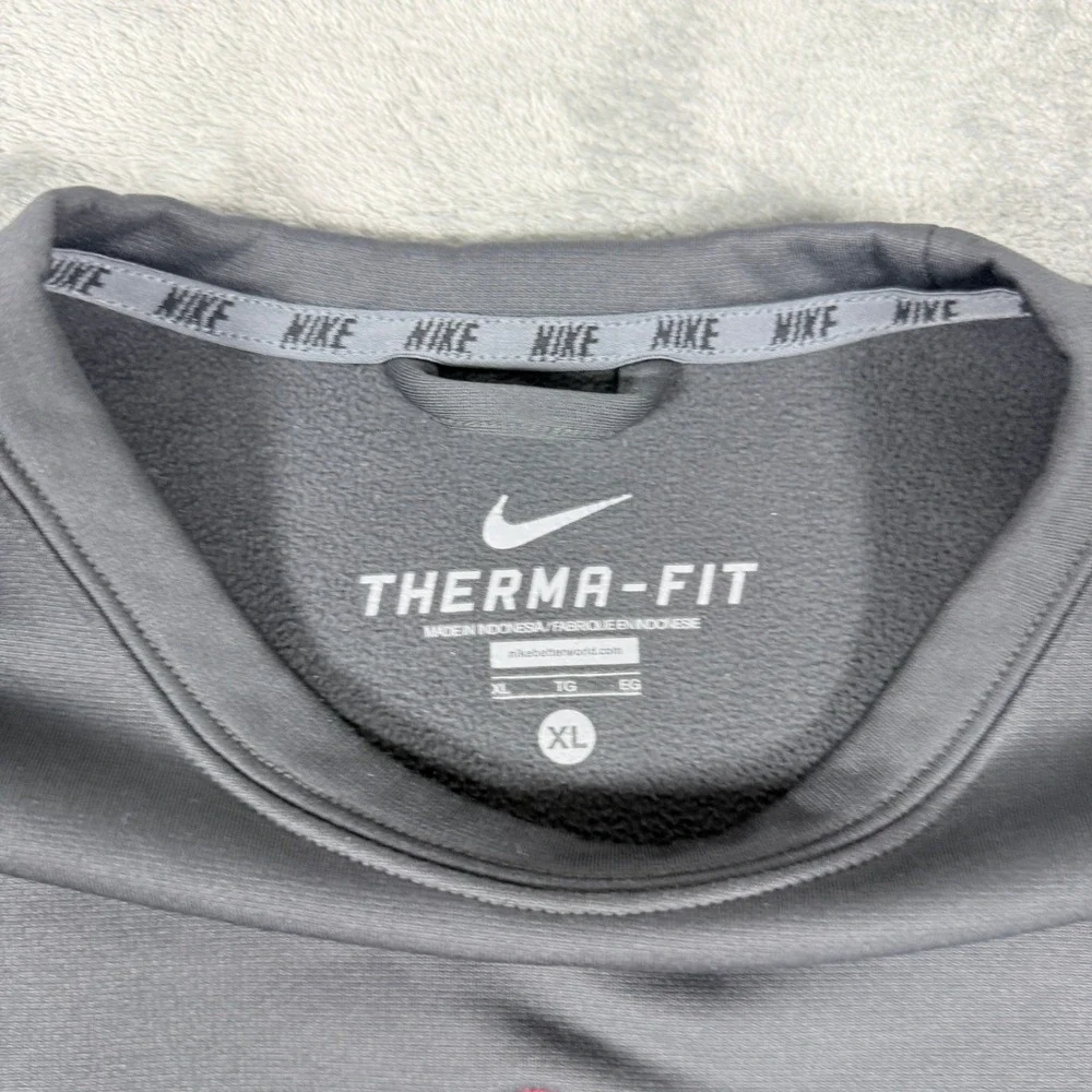 Nike Mens XL Sweatshirt Grey Alabama Crimson Baseball Therma-FIT Pullover